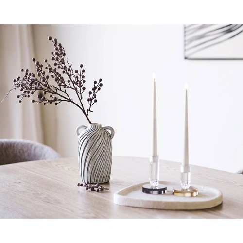 House Nordic Foma niebieski wazon ceramiczny na kwiaty do salonu