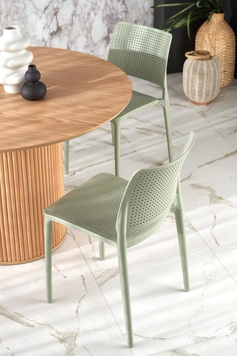 Stół okrągły do jadalni Delar 120 cm, nowoczesny dąb naturalny, skandynawski na jednej nodze