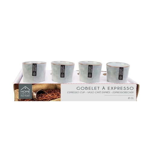 Kubek ceramiczny do espresso Villena 80 ml szary skandynawski Intesi elegancki