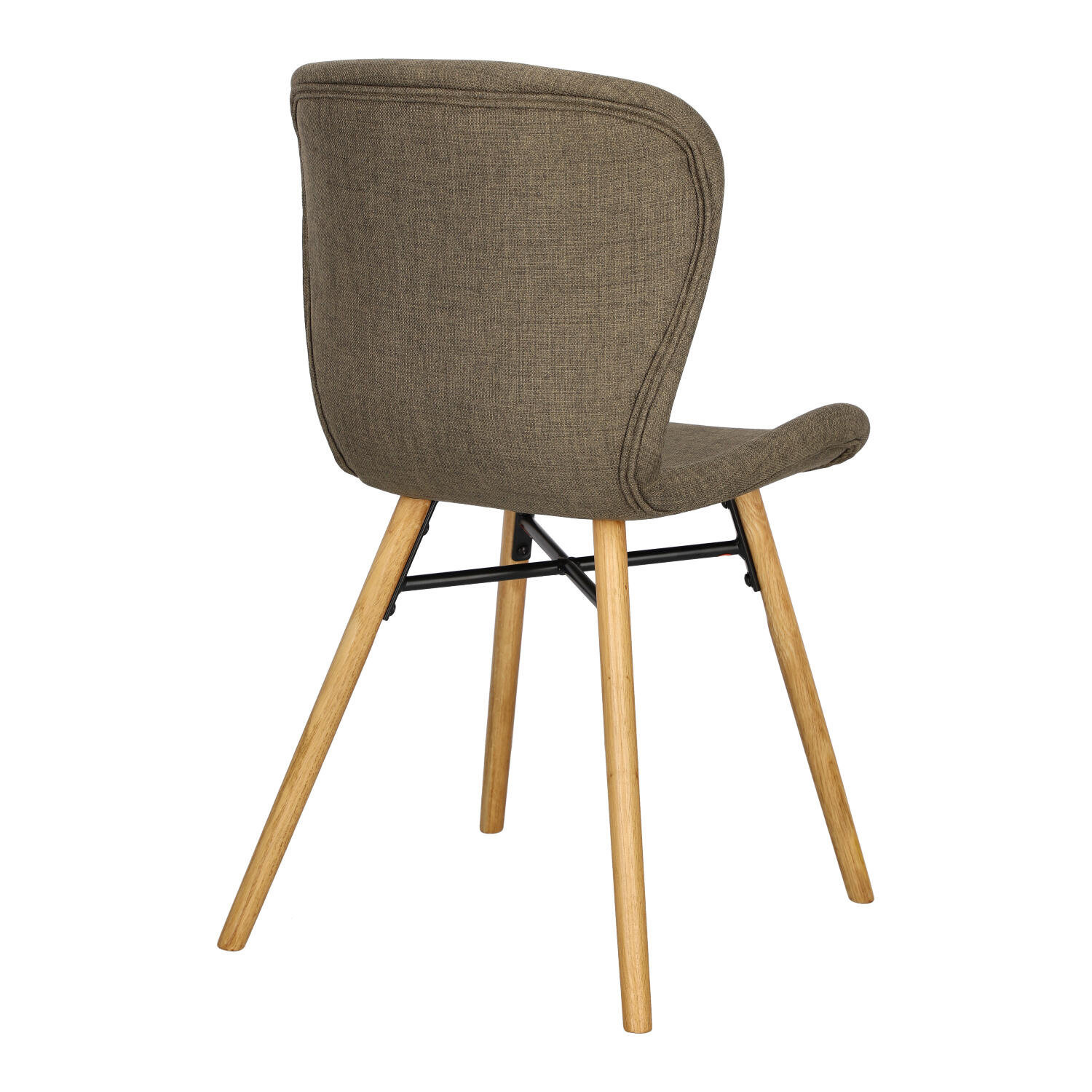 Krzesło tapicerowane Batilda Actona do jadalni i salonu dębowe khaki w stylu boho