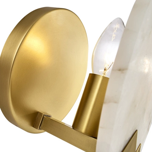 Kinkiet ścienny MARMO biały marmur i złoty mosiądz 20cm nowoczesny do salonu