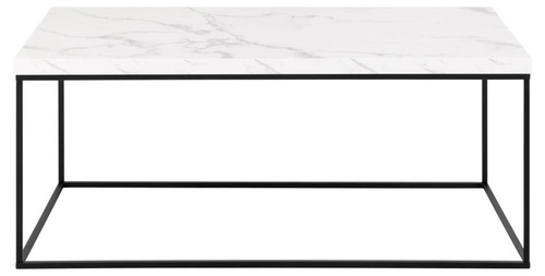 Stolik kawowy Barossa 110x55 cm prostokątny biały marmur nowoczesny do salonu Actona