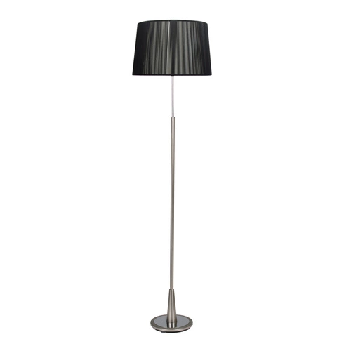 Lampa podłogowa Dera satyna 1x60W E27  abażur czarny