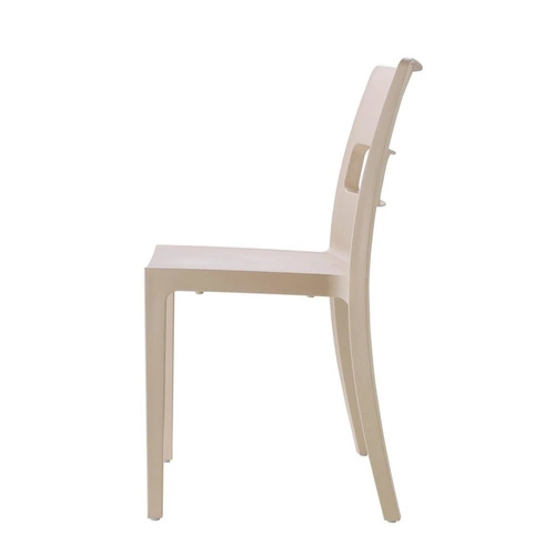 Krzesło Sai beżowe z tworzywa sztucznego SCAB Design ogrodowe sztaplowane łatwe czyszczenie