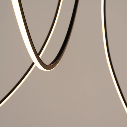 Żyrandol ALVAR 3 czarny LED nowoczesny do salonu i jadalni 150 cm Thoro