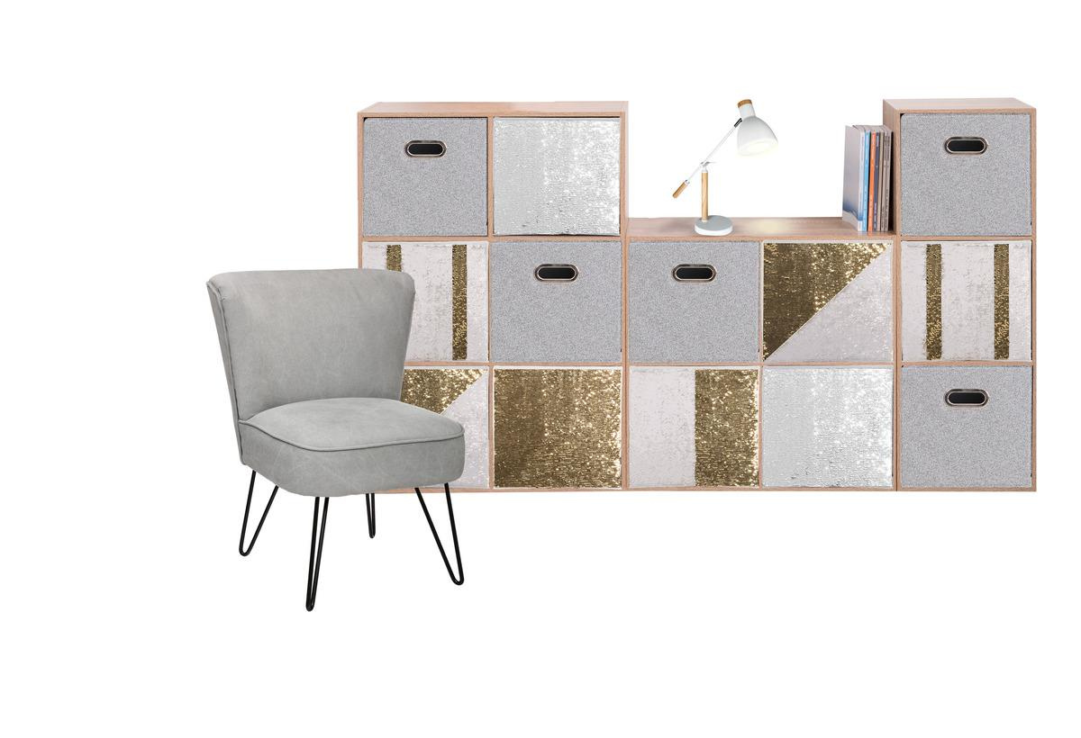 Regał na książki do salonu Kali 3 półki nowoczesny modułowy naturalny MDF 100,5 cm