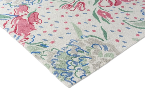 Dywan zewnętrzny do ogrodu i na taras Lilith 160x230 kolorowy kwiatowy łatwoczyszczący Laura Ashley