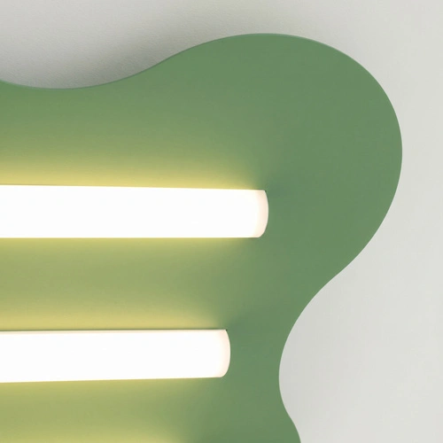 Plafon nowoczesny Klover szałwiowy metalowy LED do salonu 66 cm