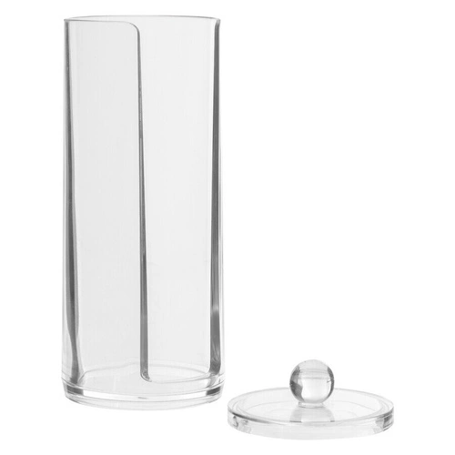 Organizer na waciki Selena transparentny pojemnik do łazienki 20 cm 5five simply smart