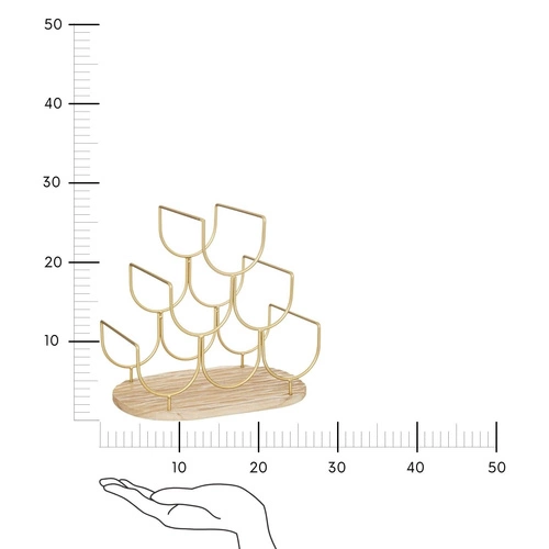Stojak na butelki Rivi złoty