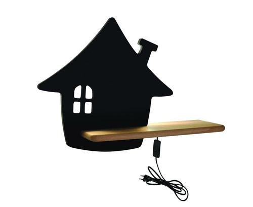 Kinkiet House lampa 4W LED 4000K kp iq kids z przewodem czarny