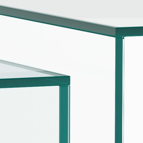 Actona Dice zestaw 2 stolików kawowych szklanych kwadratowych nowoczesny