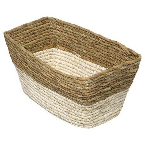Kosz niski kwadratowy naturalny/beżowy    15x31cm