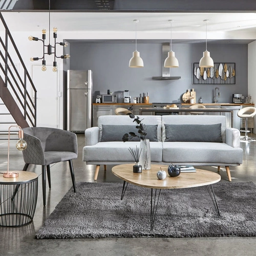 Lampka nocna Keli miedziana metalowa nowoczesna do sypialni i na biurko Atmosphera 45 cm