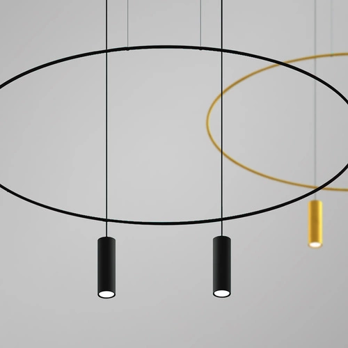 Lampa wisząca Holar 2 czarna nowoczesna do salonu i nad stół Thoro metalowa