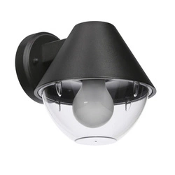 Kinkiet zewnętrzny Hendera lampa ogrodowa 20,5x17,5 czarny 1x40W E27 klosz stożek IP44