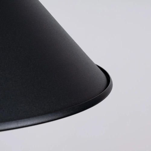 Lampa wisząca JAGA czarna skandynawska stalowa do salonu i nad stół 30 cm SOLLUX