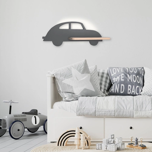 Kinkiet Car lampa 5W LED 4000K wp iq kids z przew szary