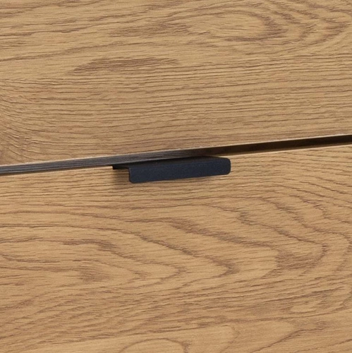 Wysoka szafka na buty Seaford Actona rustykalna z trzema szufladami dziki dąb do przedpokoju