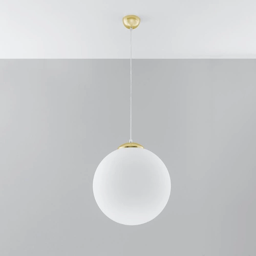 Lampa wisząca kula UGO 40 nowoczesna złota do salonu i jadalni Sollux Lighting