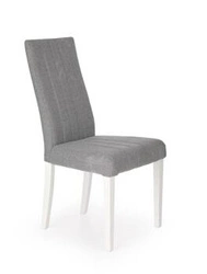 Krzesło tapicerowane Arizona szare z drewnianymi nogami do jadalni i salonu Intesi