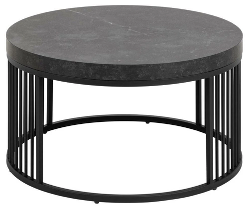 Stolik kawowy Strington 65cm okrągły czarny