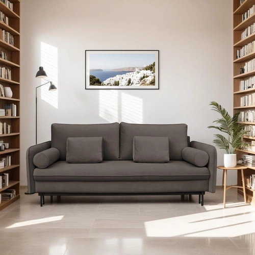 Sofa Diana z funkcją spania brązowy       ciemny Louis 666