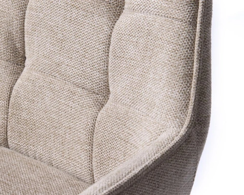 Hoker Nolan tapicerowany piaskowy z oparciem regulowany do kuchni