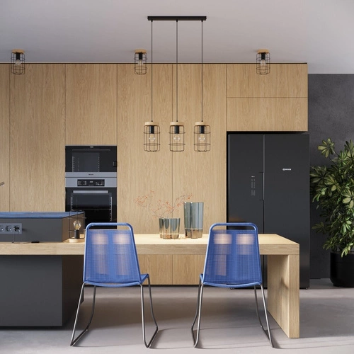 Lampa wisząca GOTTO 3L czarna industrialna nad stół do salonu i jadalni metalowa 160 cm