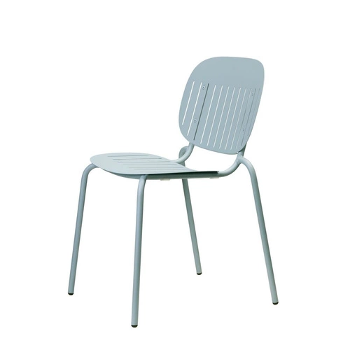 Krzesło ogrodowe metalowe niebieskie SI-SI SCAB Design nowoczesne sztaplowane na taras