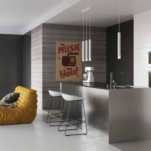 Lampa wisząca Wezyr 2 biała nowoczesna szklana do salonu kuchni lub nad wyspę