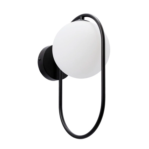 Kinkiet ścienny Cordel czarny nowoczesny ze szkła regulowany do salonu i sypialni CANDELLUX