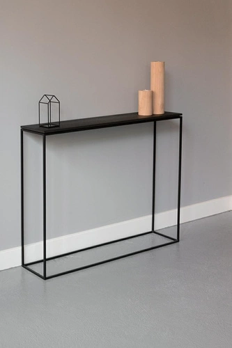 Konsola nowoczesna STAM 200 czarny dąb wąska do przedpokoju i salonu NORDIFRA 100 cm