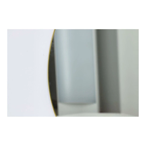 Lustro okrągłe Zarina 75 cm złote wiszące do przedpokoju i sypialni glamour Intesi