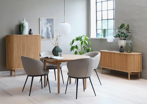 Komoda Carno drewniana ryflowana 160 cm nowoczesna do salonu