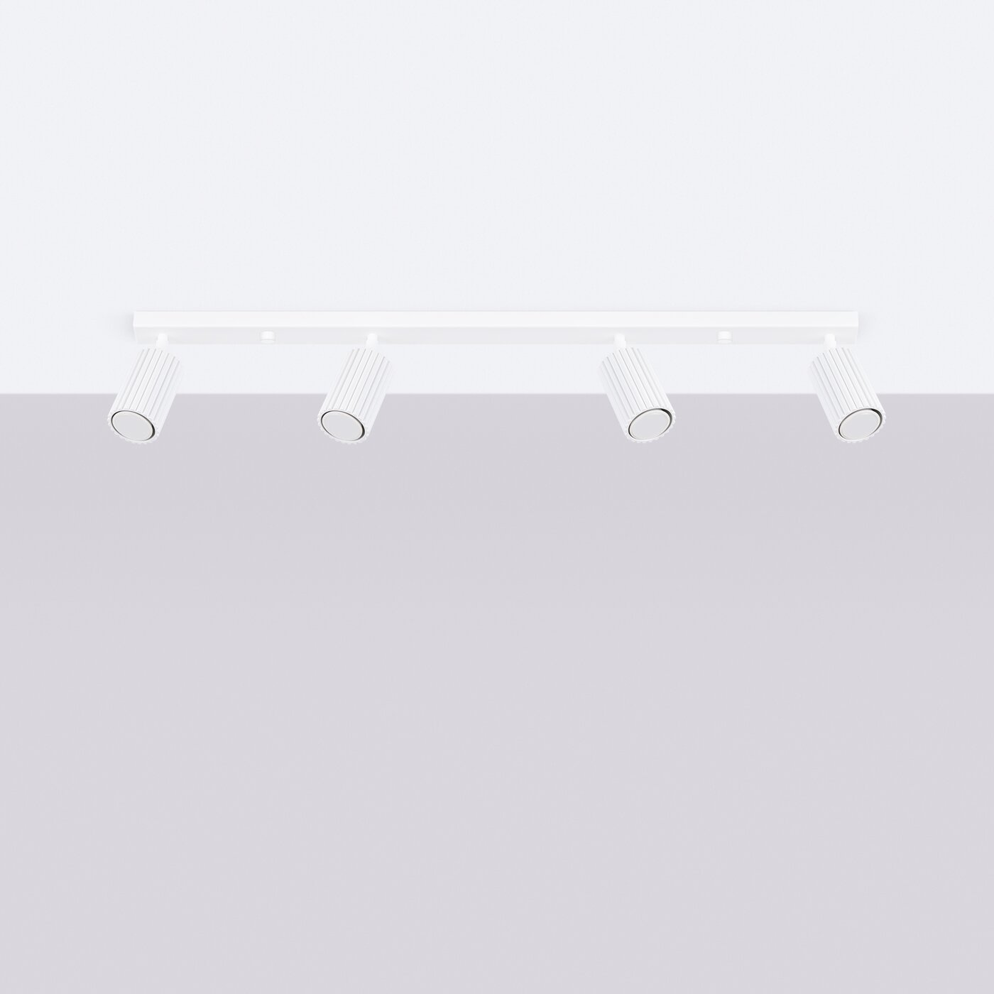 Plafon sufitowy nowoczesny biały Karbon 4L ruchomy do salonu i sypialni SOLLUX