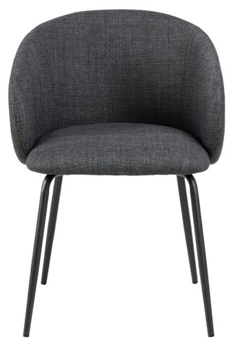 Krzesło tapicerowane Eleanor Actona do jadalni szare z podłokietnikami nowoczesne skandynawskie