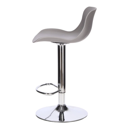 Stołek barowy Inge szary/ chrom Outlet