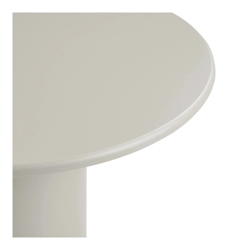 Stół okrągły Nagano 120 cm beżowy nowoczesny do jadalni i salonu