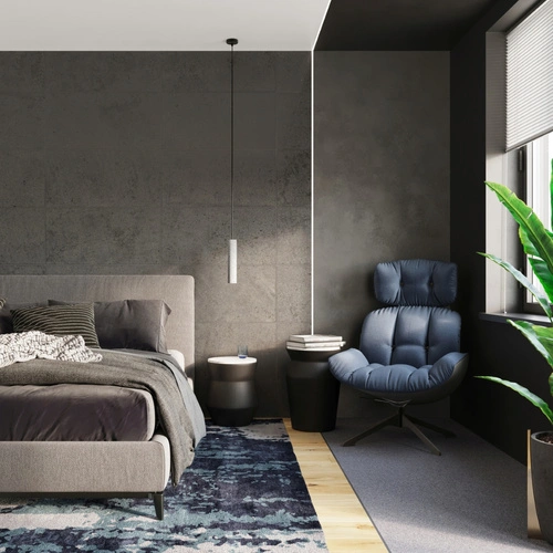 Lampa wisząca LUVO 2 szara betonowa nowoczesna nad wyspę do kuchni i salonu