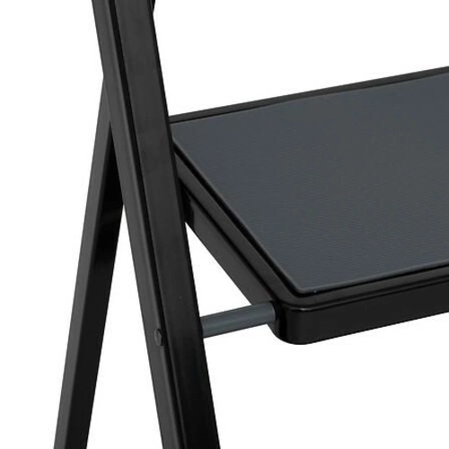 Drabinka składana 2-stopniowa metalowa    czarna