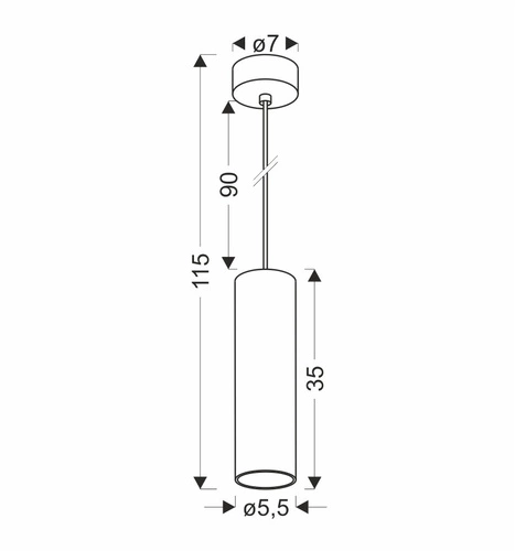 Lampa wisząca Conti czarny 1x15W GU10  klosz czarny+drewniany