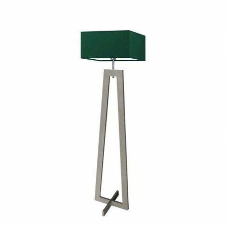 Lampa podłogowa JAWA abażur zieleń butelkowa stelaż popielaty