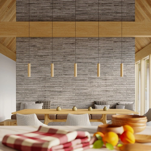 Lampa wisząca drewniana LINO 2 nowoczesna do salonu i kuchni nad wyspę Sollux