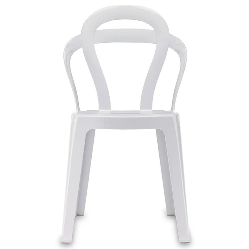 Krzesło do kuchni i ogrodu Titi SCAB Design białe, sztaplowane, nowoczesne, łatwe w czyszczeniu