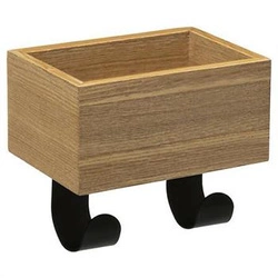 Nowoczesny wieszak ścienny z organizerem bambusowym do przedpokoju 5five simply smart