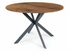 Stół okrągły do jadalni Talizman 90 cm orzech czarny nowoczesny industrialny Intesi
