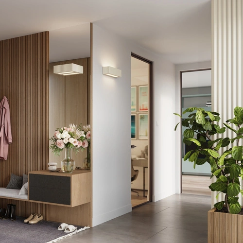 Kinkiet ścienny RIGATA beżowy nowoczesny ceramiczny do salonu