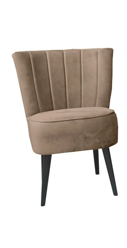 Fotel kubełkowy Sally beżowy do salonu tapicerowany nowoczesny wygodny Intesi