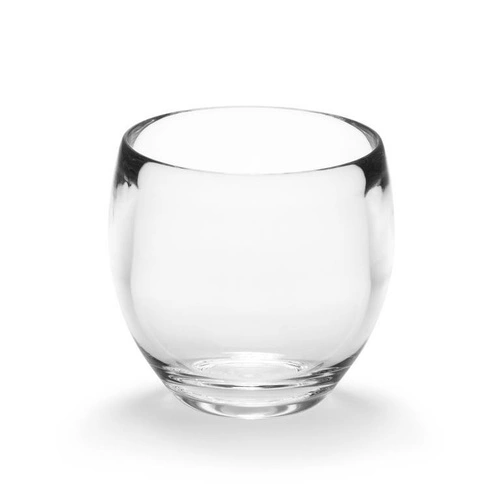 Kubek na szczoteczki do zębów szklany Droplet transparentny nowoczesny Umbra do łazienki